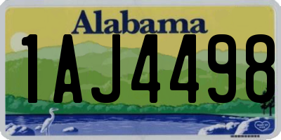 AL license plate 1AJ4498