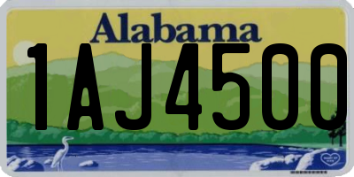 AL license plate 1AJ4500