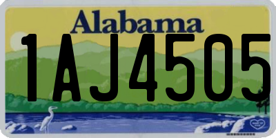 AL license plate 1AJ4505