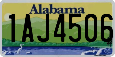 AL license plate 1AJ4506