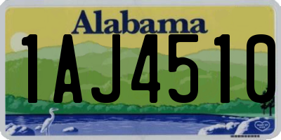 AL license plate 1AJ4510