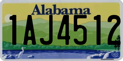 AL license plate 1AJ4512