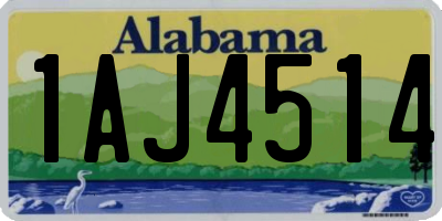 AL license plate 1AJ4514