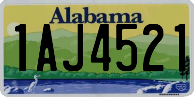 AL license plate 1AJ4521