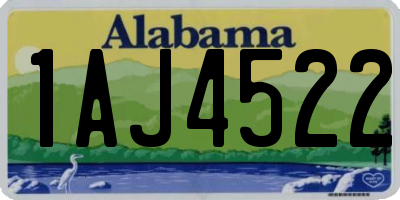 AL license plate 1AJ4522