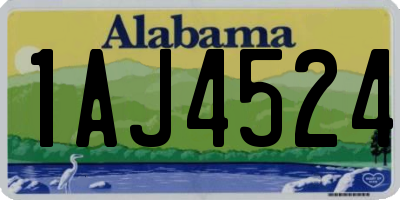AL license plate 1AJ4524
