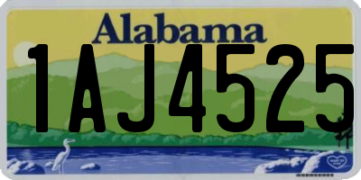 AL license plate 1AJ4525