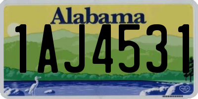 AL license plate 1AJ4531