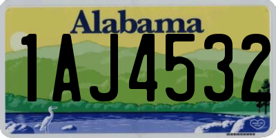 AL license plate 1AJ4532