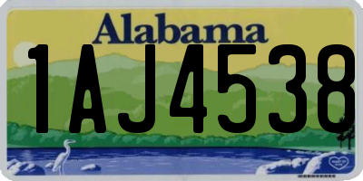 AL license plate 1AJ4538