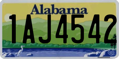 AL license plate 1AJ4542