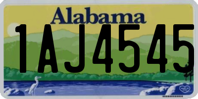 AL license plate 1AJ4545