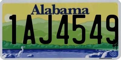 AL license plate 1AJ4549