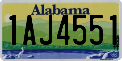 AL license plate 1AJ4551