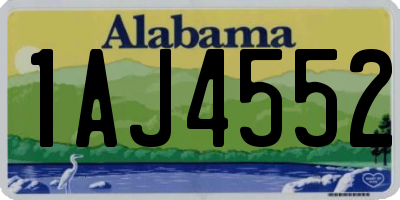 AL license plate 1AJ4552