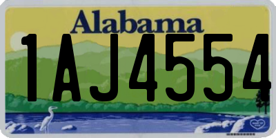AL license plate 1AJ4554