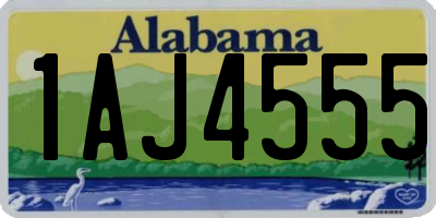 AL license plate 1AJ4555