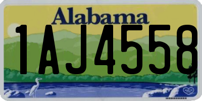 AL license plate 1AJ4558
