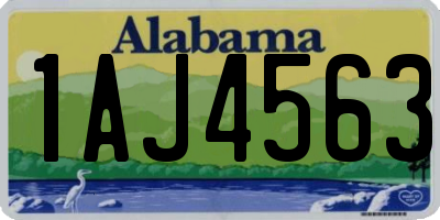 AL license plate 1AJ4563