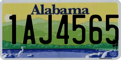 AL license plate 1AJ4565