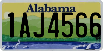 AL license plate 1AJ4566