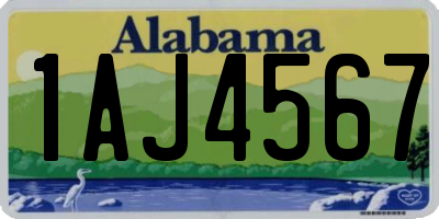 AL license plate 1AJ4567