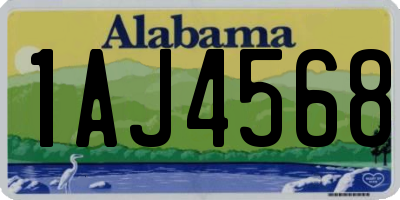 AL license plate 1AJ4568