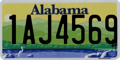 AL license plate 1AJ4569