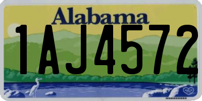 AL license plate 1AJ4572