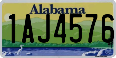 AL license plate 1AJ4576