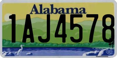 AL license plate 1AJ4578