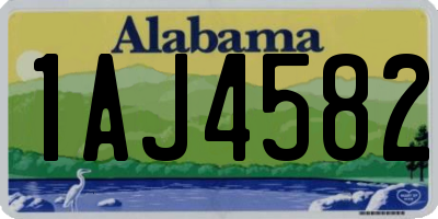 AL license plate 1AJ4582