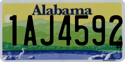 AL license plate 1AJ4592