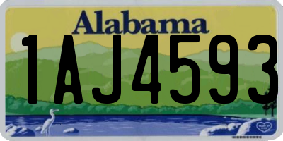 AL license plate 1AJ4593