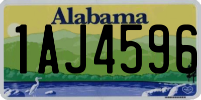 AL license plate 1AJ4596