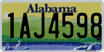AL license plate 1AJ4598