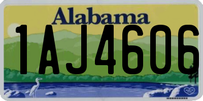 AL license plate 1AJ4606