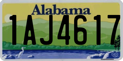 AL license plate 1AJ4617