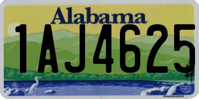 AL license plate 1AJ4625