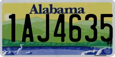 AL license plate 1AJ4635