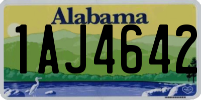 AL license plate 1AJ4642