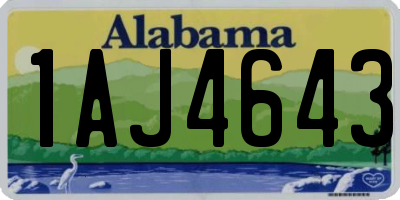 AL license plate 1AJ4643