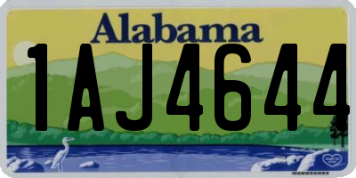 AL license plate 1AJ4644