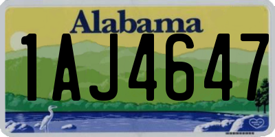 AL license plate 1AJ4647