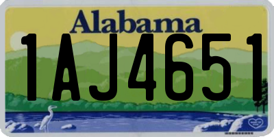 AL license plate 1AJ4651