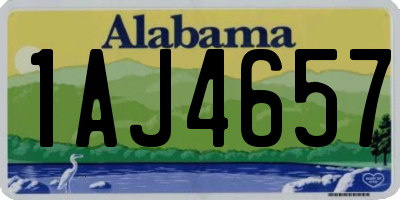 AL license plate 1AJ4657