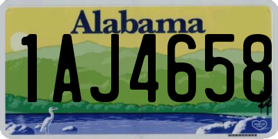 AL license plate 1AJ4658