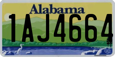 AL license plate 1AJ4664