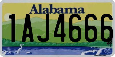 AL license plate 1AJ4666