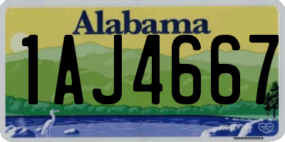 AL license plate 1AJ4667